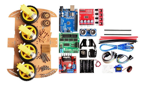 Kit Para Armar Auto Inteligente 4wd Drive Smart Car Arduino