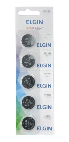 Imagem 1 de 3 de Blister 5 Bateria Moeda Cr2032 3v Pilha Lithium