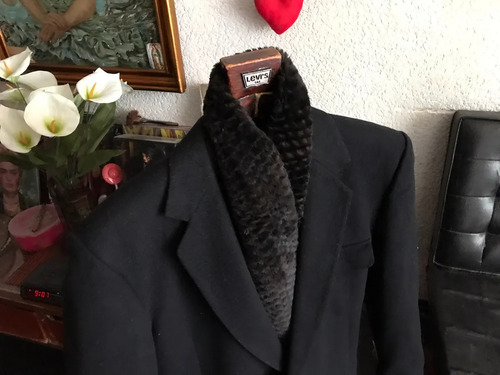 Burberry By Neiman Marcus Jacket Gold Button Fine Camel Negro Lisa 42r (Usado)