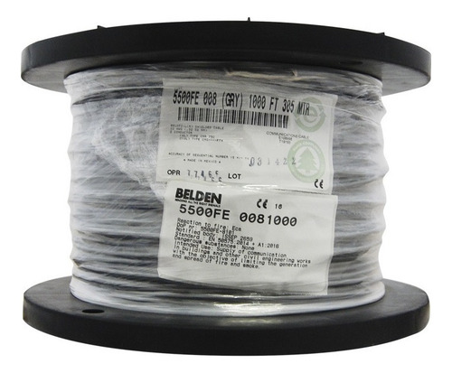 Belden 4x22awg Cmr Strand Blindado Gris Mf 5502fe 0081000