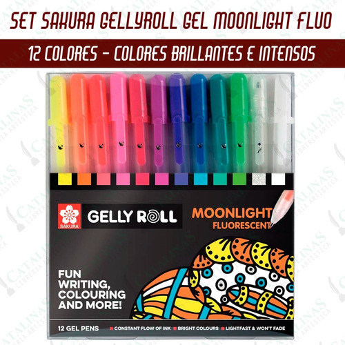 Sakura Gelly Roll Moonlight Estuche X 12 Colores Microcentro