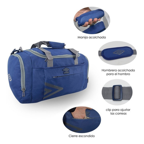 Imagen 3 de 8 de Umbro® Maletin Bolsa Deportiva, Gym, Fitness, Viaje