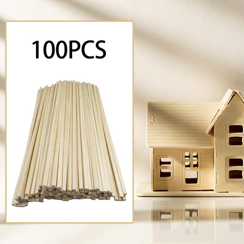 3 X 100 Piezas De Palos De Madera Sin Terminar Para
