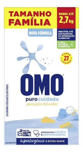 comprar Sabão Omo Puro Cuidado bebê antibacterial caixa
