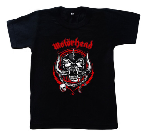 Remera Algodón Motörhead - Rock - Metal - Niños