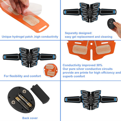 Cinturón Entrenador Abdominal Ab Machine Waist Trainer Model Azul