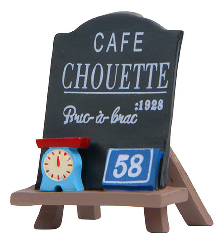 Tablero De Cafetería De Casa De Muñecas Letrero De