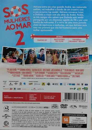 S.o.s. Mulheres Ao Mar 2 Dvd Antonelli Carauta Gianecchini