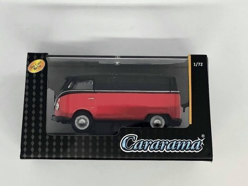 Cararama Vw Volkswagen Combi Samba Rojo/negro 1:72