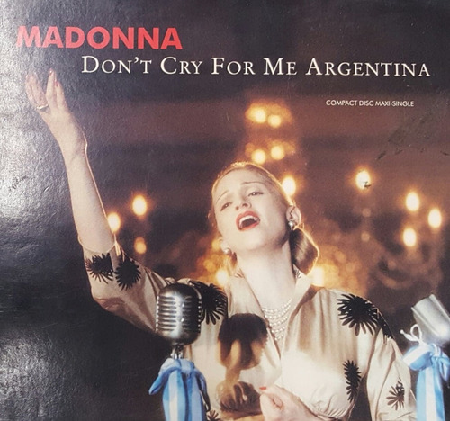 Madonna Don't Cry For Me Argentina Cd