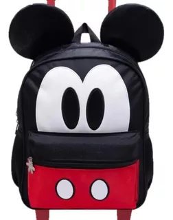 Kit Mochila Mickey Mouse Lonchera Lapicera Carro Kinder