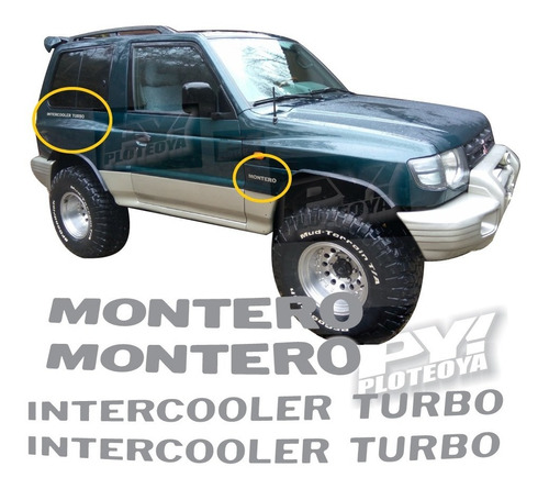 Calcos Montero + Turbo Intercooler - Ploteoya