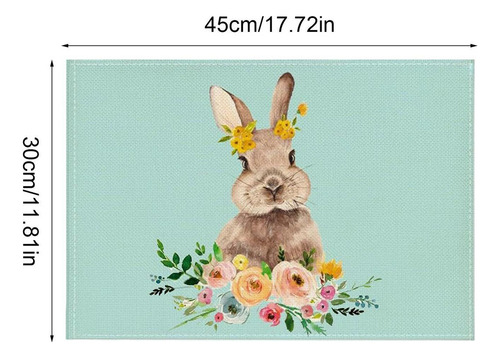 Ba Plaus De Conejito Pascua De Pascua Plaus Mats De Comedor