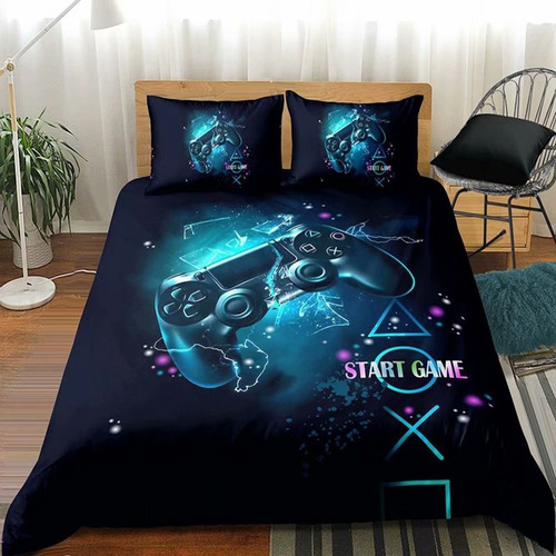 Gamer Twin Size - Funda De Edredón (1 Cuadrada Y Media Cama)