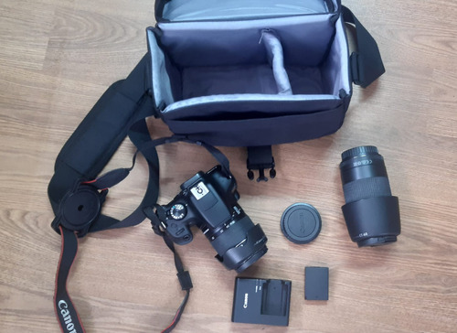 Kit Canon T6 Con Lentes 18-55 Y 75-300 + Maletín Usada 
