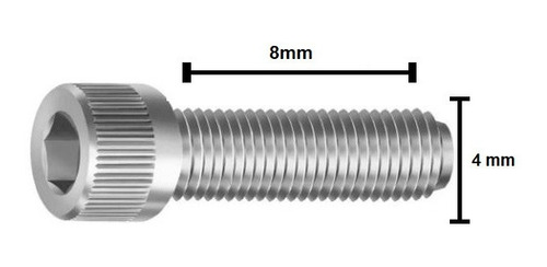 Parafuso Allen Cil Inox M4 X 8 Unc Inoxidavel 304 15 Pcs