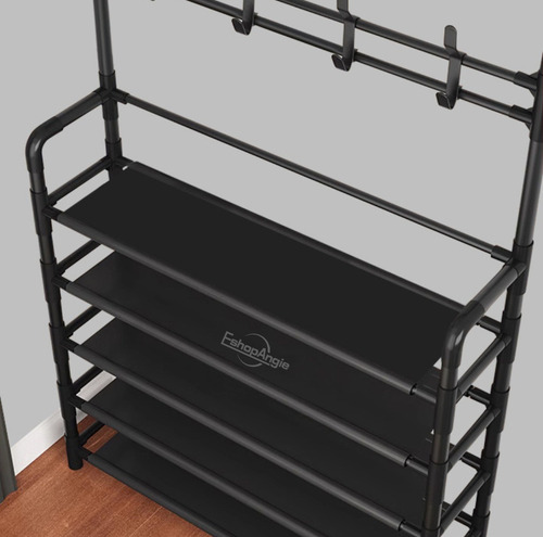 Organizador 2 En 1 De Ropa Perchero Y Zapatero 5 Niveles