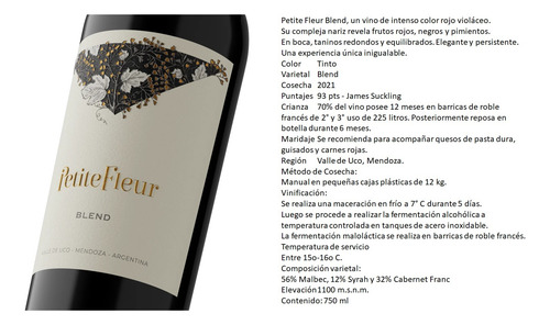 Petite Fleur Blend Monteviejo Grupo Clos De Los 7 Bot 750 Ml