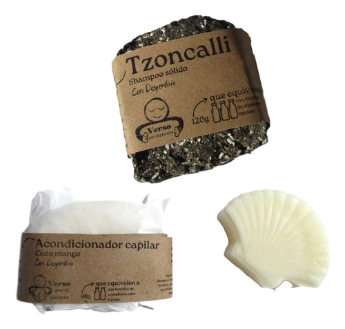 Shampoo Y Acondicionador Sólido Kit Ecoamigable Zero Waste