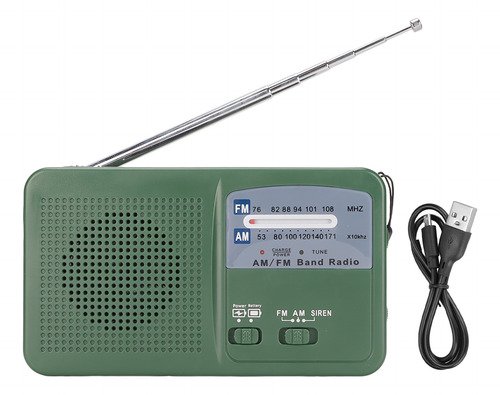 Linterna De Manivela Solar Radio 1led Linterna De Radio De