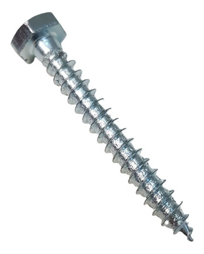 100 Tornillos Tirafondo Hexagonal Zincado 5/16 X 2½´´ - 65mm