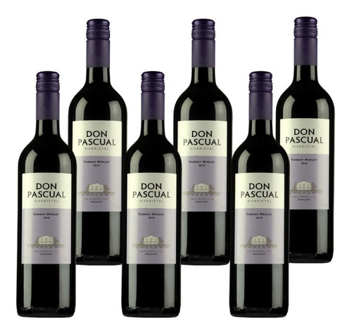 Vino Don Pascual Bivarietal Tannat Merlot 750 Ml Caja X 6