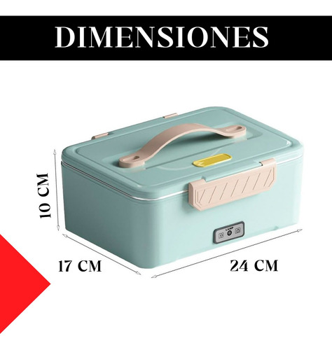 Lonchera Eléctrica Portátil 24v Auto Vianda 220v Pared 1.8l Beige