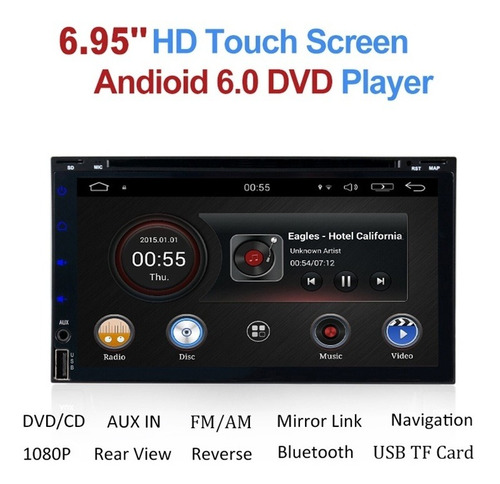 Dvd Vehiculo Pantalla Tactil 6.95 Hd Dual Core Android