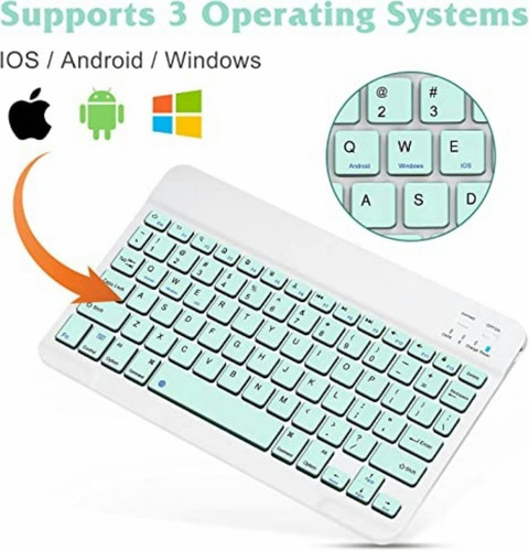 Imagen 3 de 10 de Kit De Teclado Bluetooth Con Ratón Soporte Teléfono/tablet