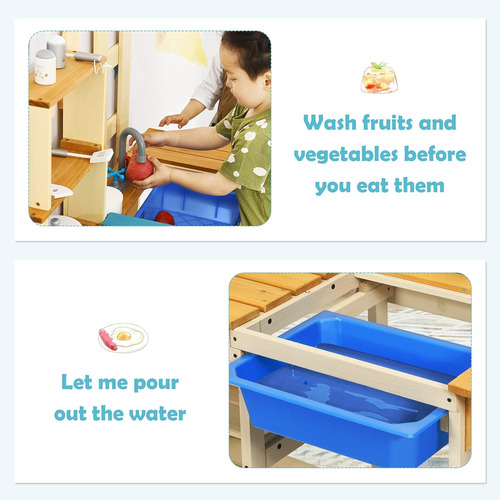 Cocinita P/niños De Madera, Estilo Rústico; Costzon