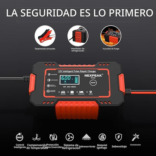 Nexpeak Nc101 Cargador De Batería De Automóvil 12 V 6 A