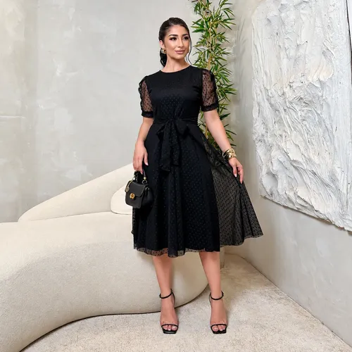 Vestido Moda Cristã De Tule Elegante