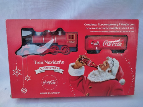 Imagen 3 de 3 de Tren Locomotora Con Carbonera Y Vias Coca Cola