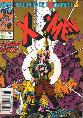 X-men N° 68 - A Guerra Começa! - 84 Páginas Em Português - Editora Abril - Formato 13,5 X 19 - Capa Mole - 1994 - Bonellihq Cx01 Fev24