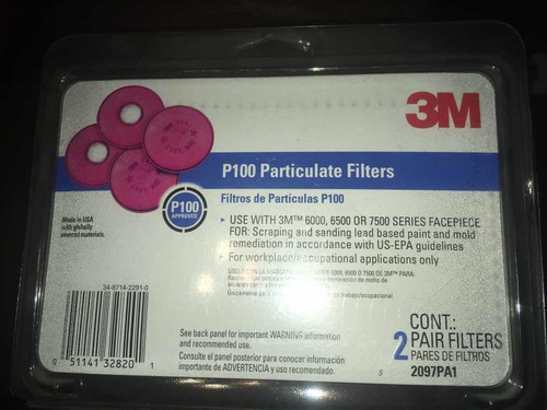 Filtro 3m P100 Para Tapaboca Mascara 3m