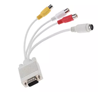 Vga Svga A S-video 3 Rca Av Tv Out Cable Adapter Converter