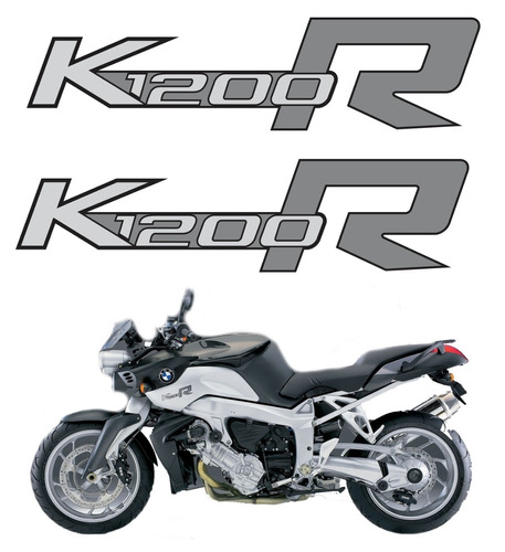 Kit Adesivos Emblema Bmw K1200r Preta E Branca Ca-01395