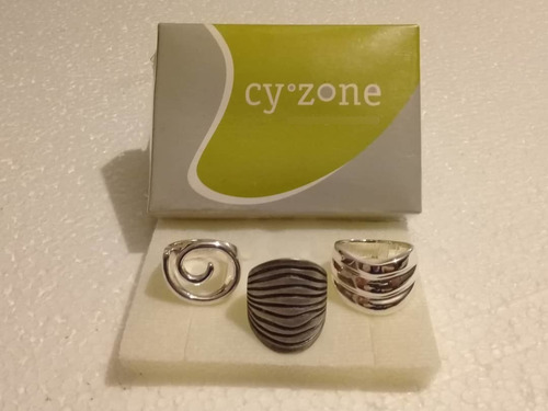 Set De 3 Anillos. Talla 6. Cyzone. 