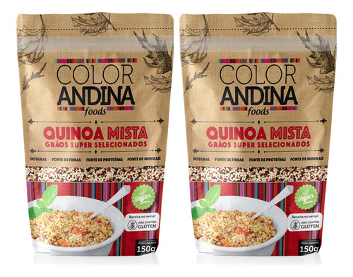 Quinoa Orgânica Mista - Color Andina Food 150g - 02 Unids