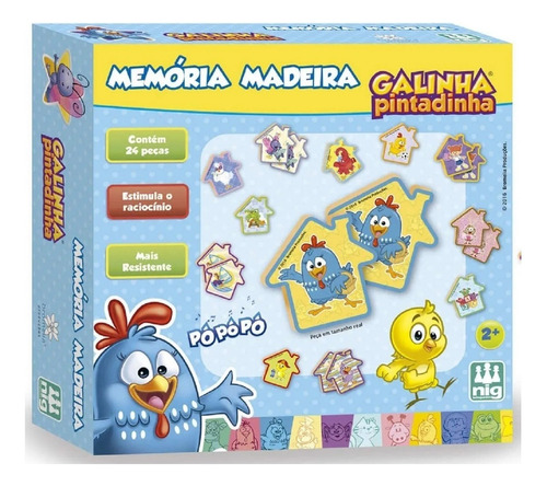 Jogo Da Memoria Galinha Pintadinha 24 Peças 0710 - Nig