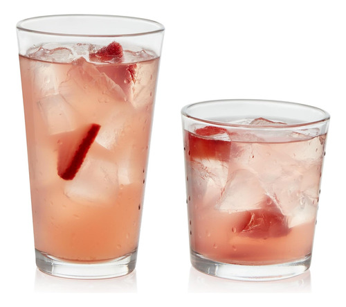 Juego De Vasos Libbey Flare Tumbler Y Rocks, Elegante Set De