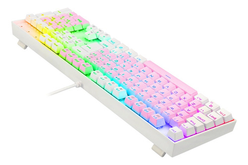 Redragon Mitra Rosa E Branco Rgb Switch Azul Rosa E Branco Português Abnt2