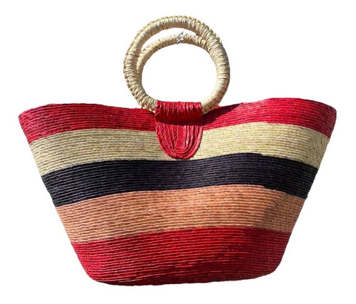 10 Bolsas De Palma Diseño Canasta Colores ( Venta Mayoreo )