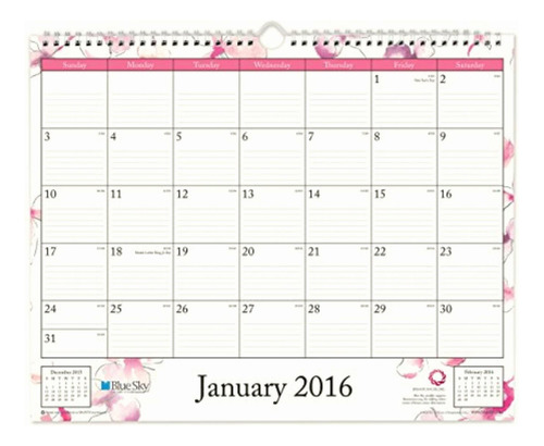 Blue Sky Calendario De Pared De 2016, Encuadernación