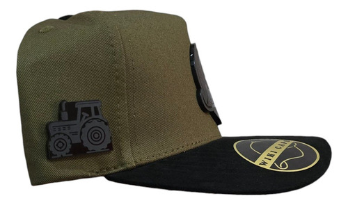 Gorra Orgullosamente Agricultor + Tractor Placa Wiki Caps Verde Broche Ajustable