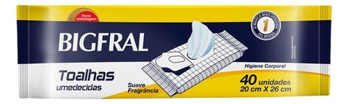 Kit 3 Pacotes Toalhas Umedecida Bigfral C/40 Un Lenços