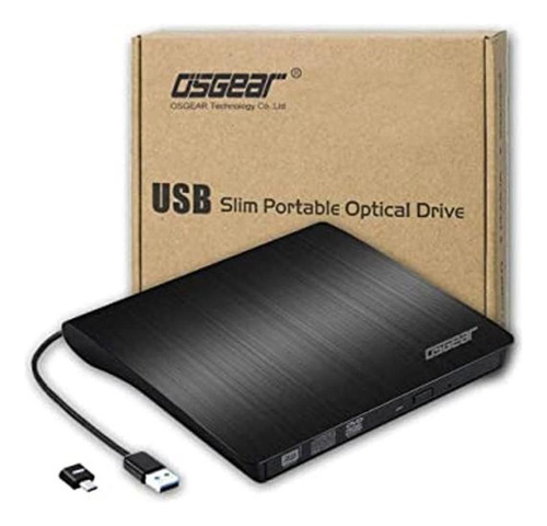 Osgear Usb 3.0 Externo 8x Dvdrw Dvd Cd Rw Rom Grabadora