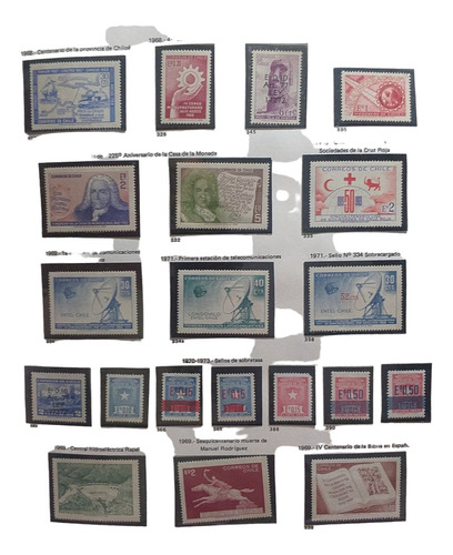 Ch327 Chile Varias Series Completas Años 1968-71 Mint