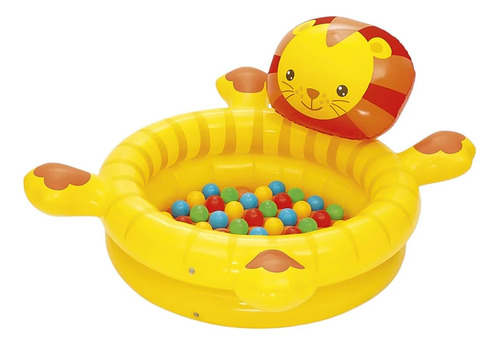 Piscina Bestway Leon Inflable Con Pelotas 111x98x61.5cm