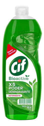 Cif Bioactive X5 Poder Desengrasante Detergente 500 Ml